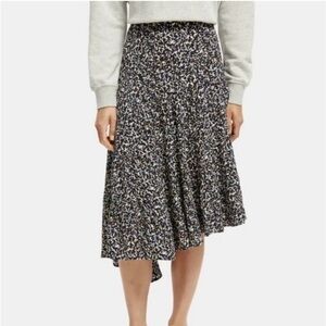 Scotch and Soda Asymmetric Tiered Skirt medium NWT